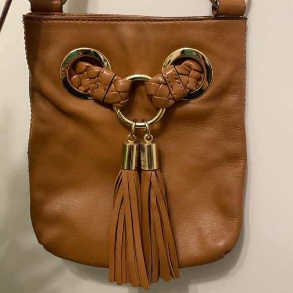 Michael Kors Braided Tassels Crossbody Leather Bag - Picture 3 of 14